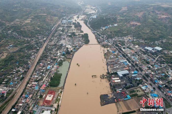 10月10日，山西省介休市義棠鎮(zhèn)，汾河水位上漲。 <a target='_blank' href='http://www.chinanews.com/'>中新社</a>記者 韋亮 攝