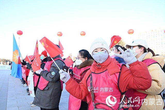 2022年呼和浩特市第七屆徒步迎新活動現(xiàn)場。人民網(wǎng) 劉藝琳攝