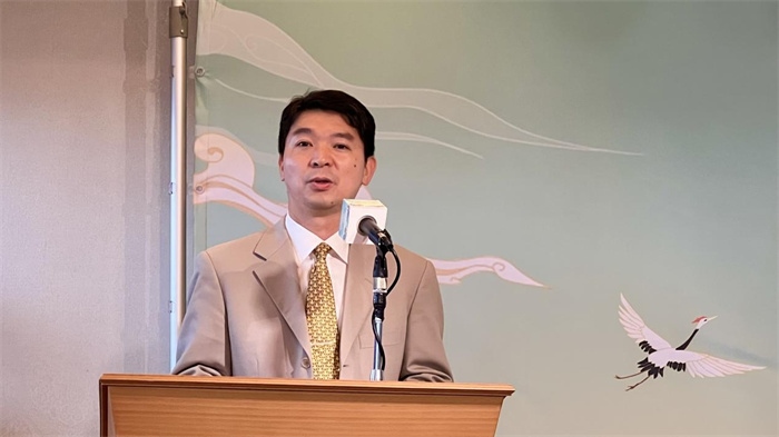 中國駐東京旅游辦事處主任歐陽安致辭。中國駐東京旅游辦事處供圖