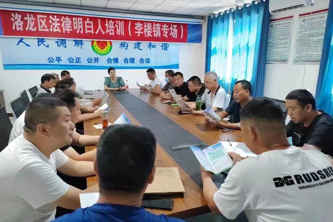河南省洛陽市洛龍區(qū)李樓司法所開展《民法典》專題普法講座暨“法律明白人”培訓。河南省司法廳供圖