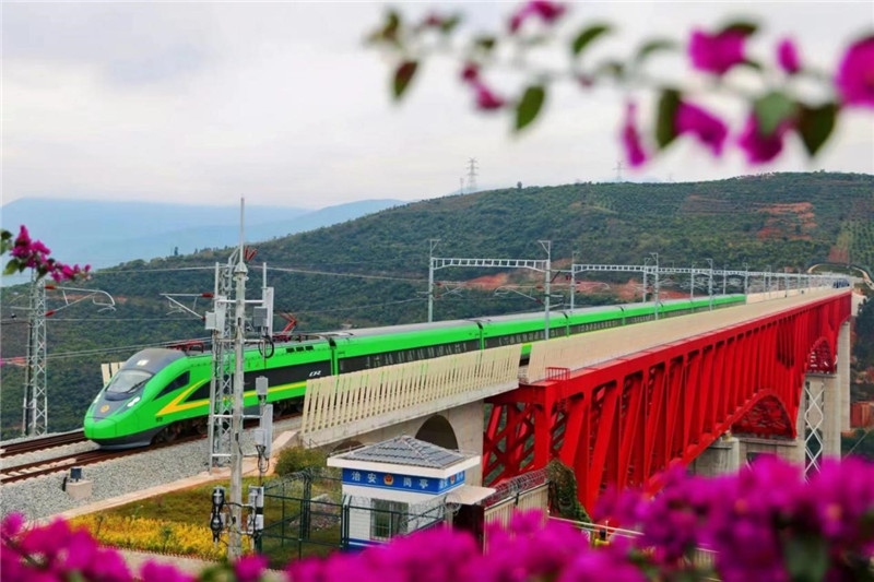 中老鐵路。昆明鐵路局供圖