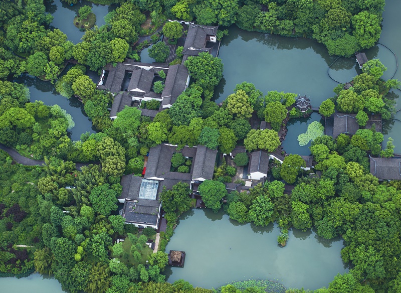 2023年5月11日，浙江杭州，西溪國(guó)家濕地公園。