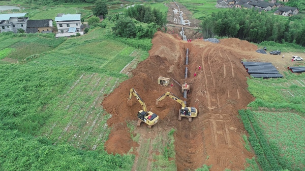 潛江—韶關輸氣管道廣西支干線建設現(xiàn)場。唐瑋峰攝