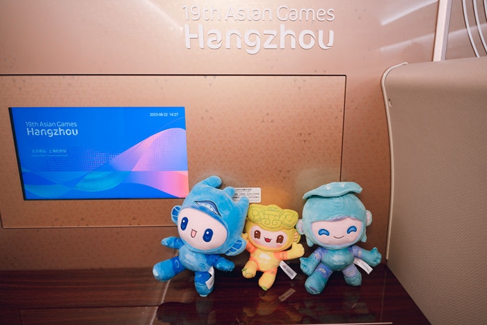 亞運(yùn)會(huì)吉祥物。上海鐵路局融媒體中心供圖