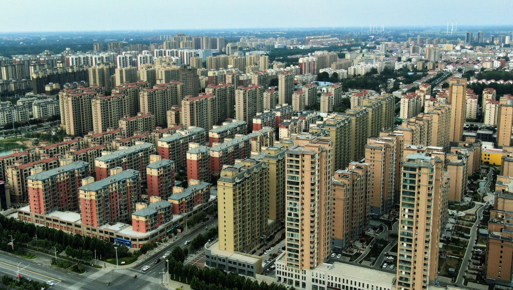 這是2021年6月23日拍攝的蘭考縣縣城（無人機(jī)照片）。新華社記者 李安 攝