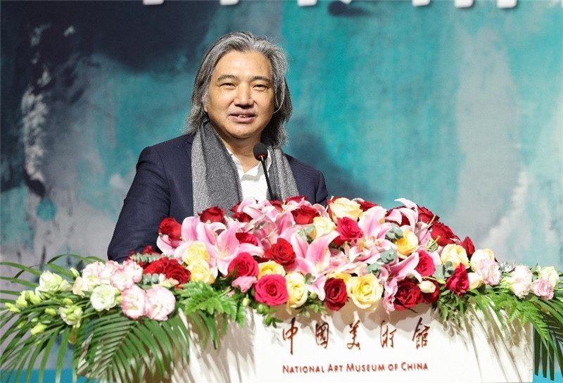 吳為山致辭。主辦方供圖
