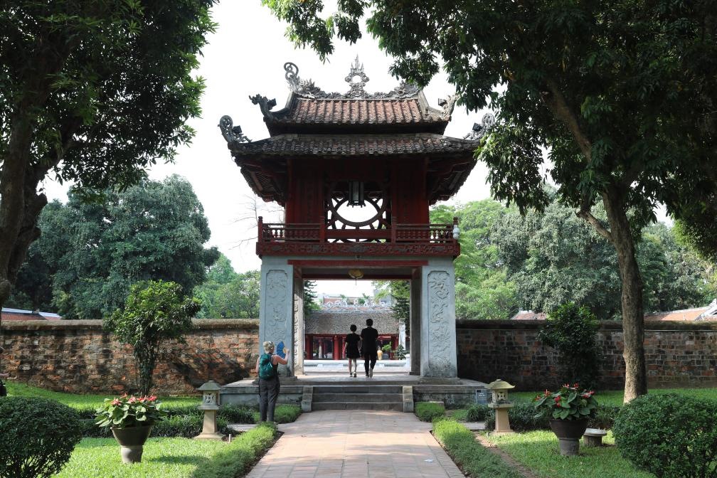 這是越南首都河內文廟內的奎文閣。