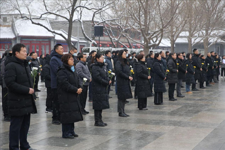 中國人民抗日戰(zhàn)爭紀(jì)念館舉行國家公祭日悼念活動。中國人民抗日戰(zhàn)爭紀(jì)念館供圖