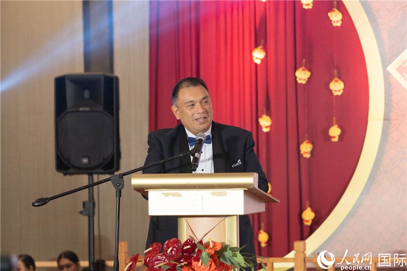 菲外交部副部長(zhǎng)多明戈出席年會(huì)并致辭。人民網(wǎng)記者樊帆 攝
