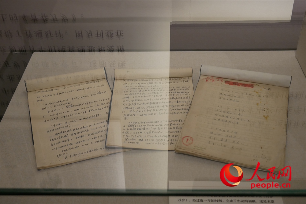 《青春萬歲》手稿。人民網記者 韋衍行攝