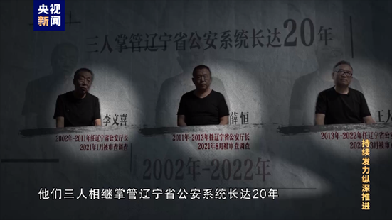 △李文喜、薛恒、王大偉在2021至2022年間先后落馬。