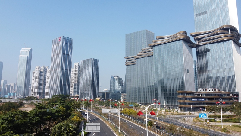 2024年1月1日，廣東珠海，橫琴粵澳深度合作區(qū)樓群。