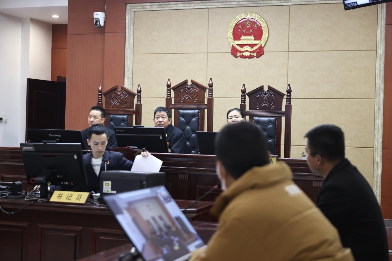 甘肅省高級人民法院審理現(xiàn)場。受訪者供圖