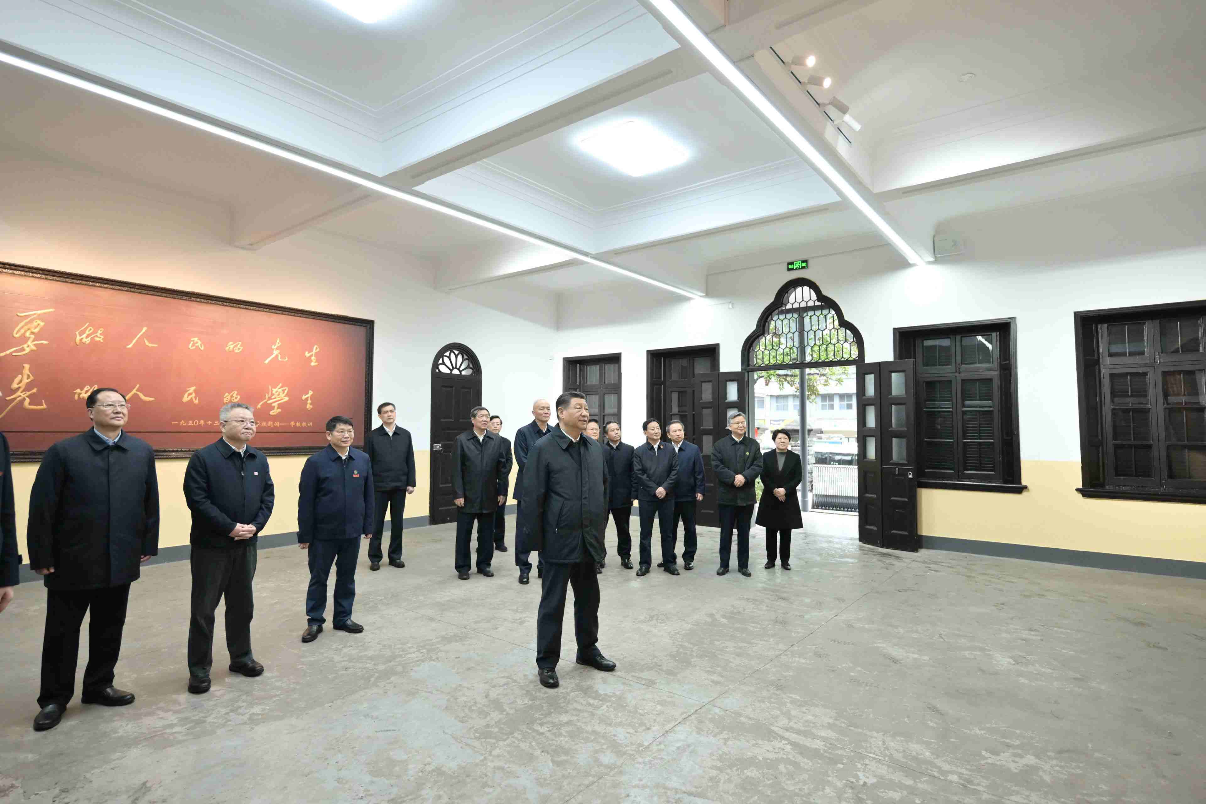 3月18日，習(xí)近平總書記在湖南第一師范學(xué)院（城南書院校區(qū)）考察。