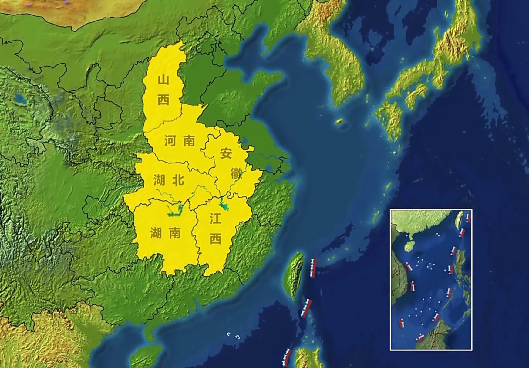 △中部地區(qū)包括晉皖贛豫鄂湘6省。