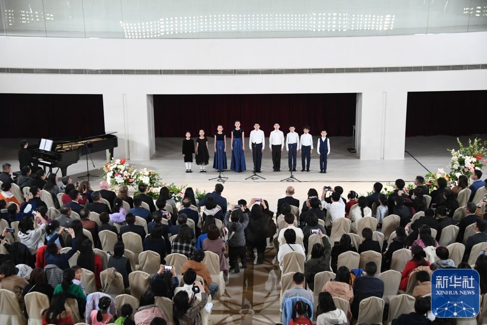 3月21日，金融街童聲合唱團在音樂會上演出。新華社記者 任超 攝