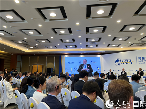 3月27日，博鰲亞洲論壇2024年年會“全球地緣政治展望”分論壇現(xiàn)場。人民網(wǎng) 艾里士攝