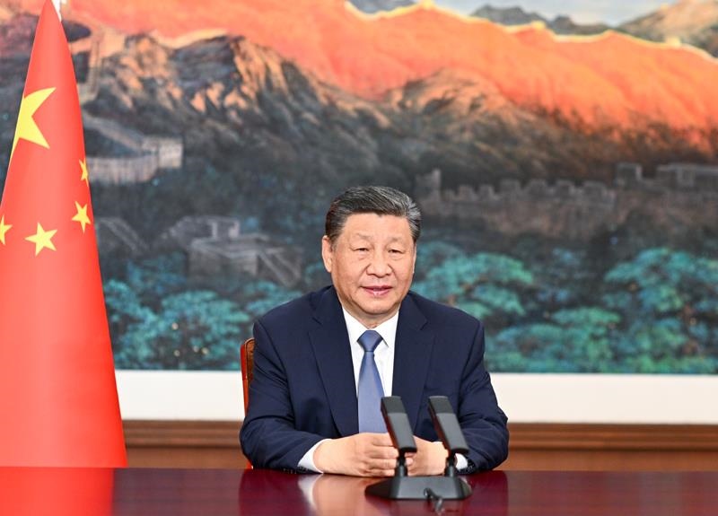 △6月6日，中國—吉爾吉斯斯坦—烏茲別克斯坦鐵路項(xiàng)目三國政府間協(xié)定簽字儀式在北京舉行，習(xí)近平主席視頻祝賀協(xié)定簽署。