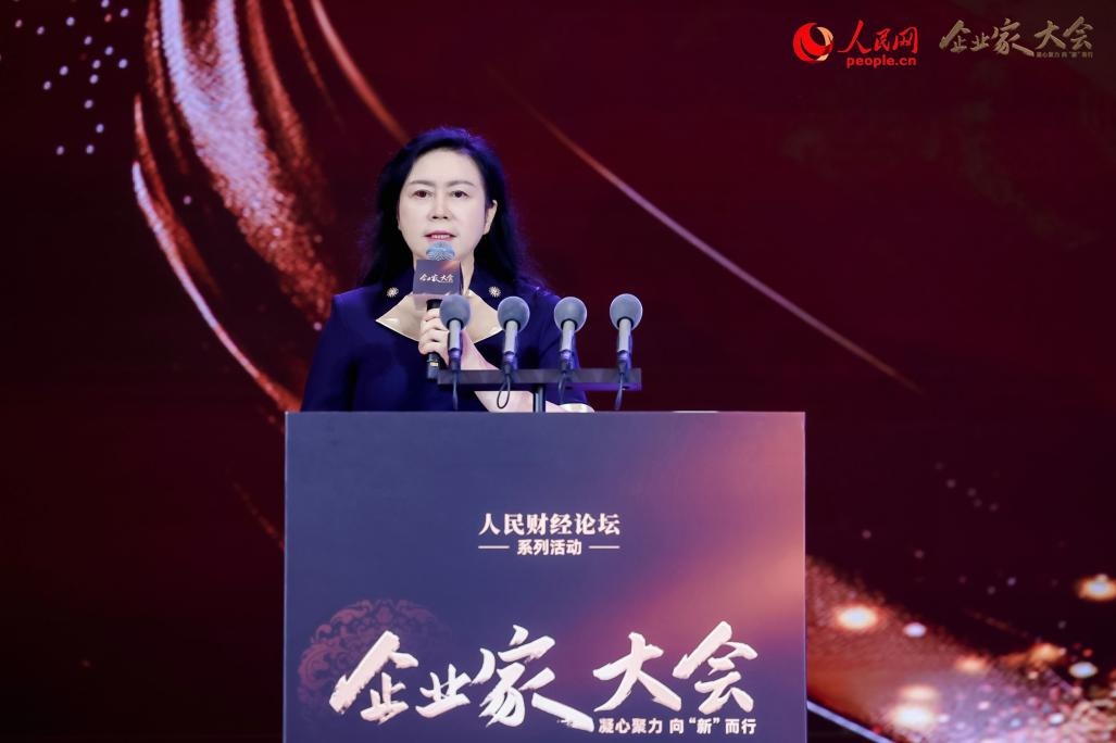 新大陸科技集團(tuán)CEO王晶。人民網(wǎng)記者 王紹紹攝