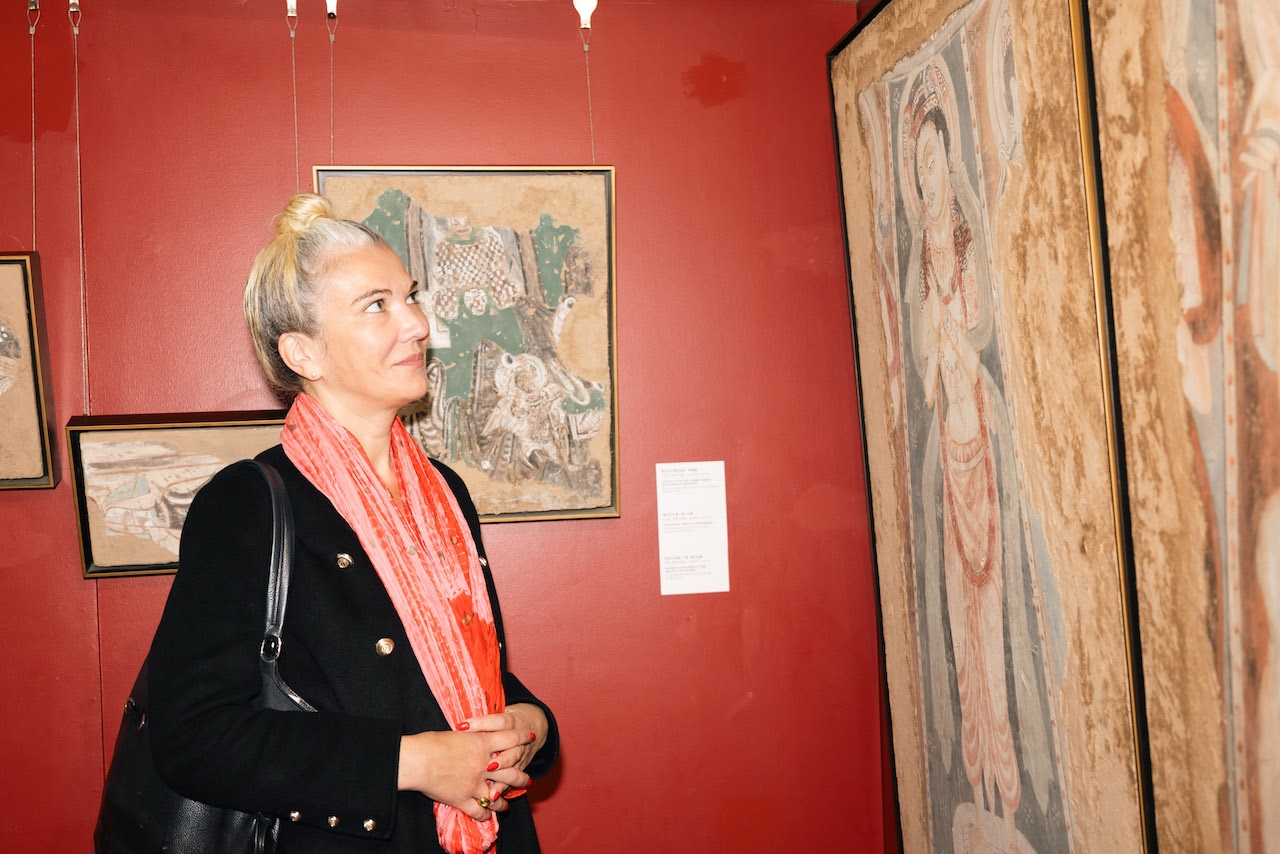“絲路丹青——絲綢之路沿線壁畫傳摹展”在巴黎中國文化中心隆重開幕。中國藝術(shù)研究院供圖