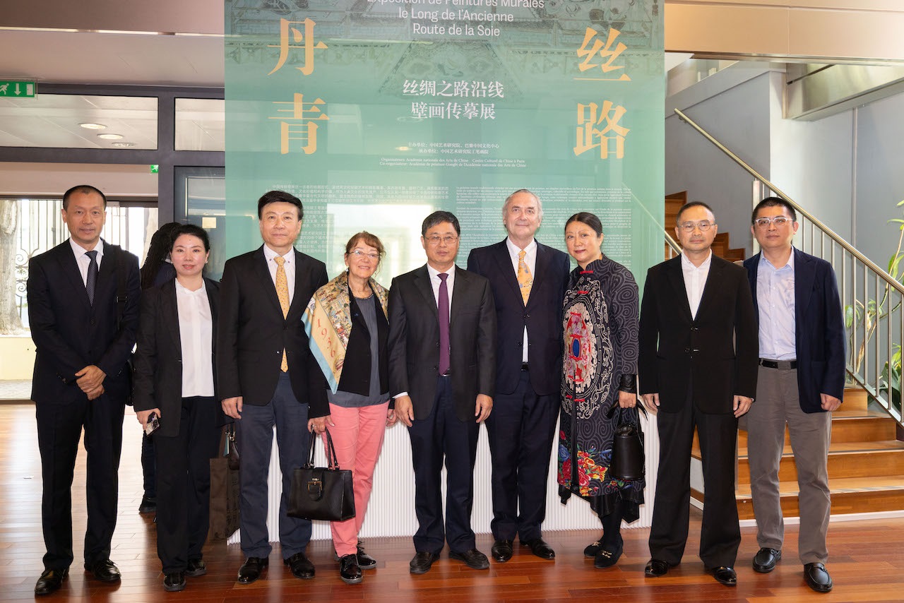 “絲路丹青——絲綢之路沿線壁畫傳摹展”在巴黎中國文化中心隆重開幕。中國藝術(shù)研究院供圖