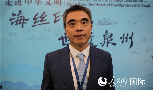 泉州市人民政府副市長姚飛接受人民網(wǎng)采訪。人民網(wǎng) 王婧攝
