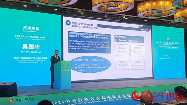 《國家開發(fā)銀行對非合作模式和案例》發(fā)布。人民網(wǎng)記者 萬宇攝