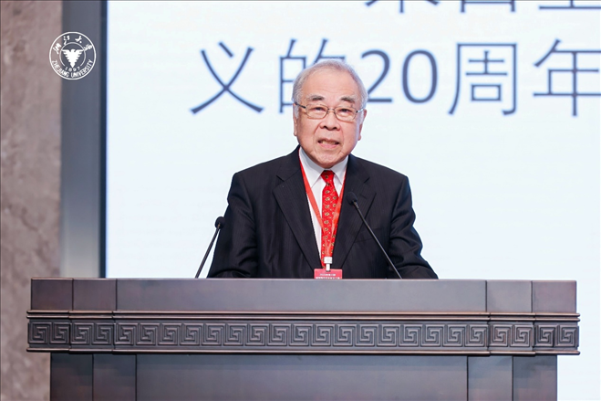 日本科學(xué)協(xié)會會長高橋正征致辭。浙江大學(xué)供圖