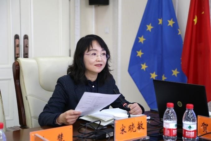 中國社會科學(xué)院歐洲研究所《歐洲研究》總編輯、中國歐洲學(xué)會秘書長宋曉敏教授主持研討會。吳迪攝