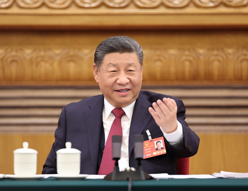 2025年3月5日下午，習(xí)近平總書(shū)記參加他所在的十四屆全國(guó)人大三次會(huì)議江蘇代表團(tuán)審議。