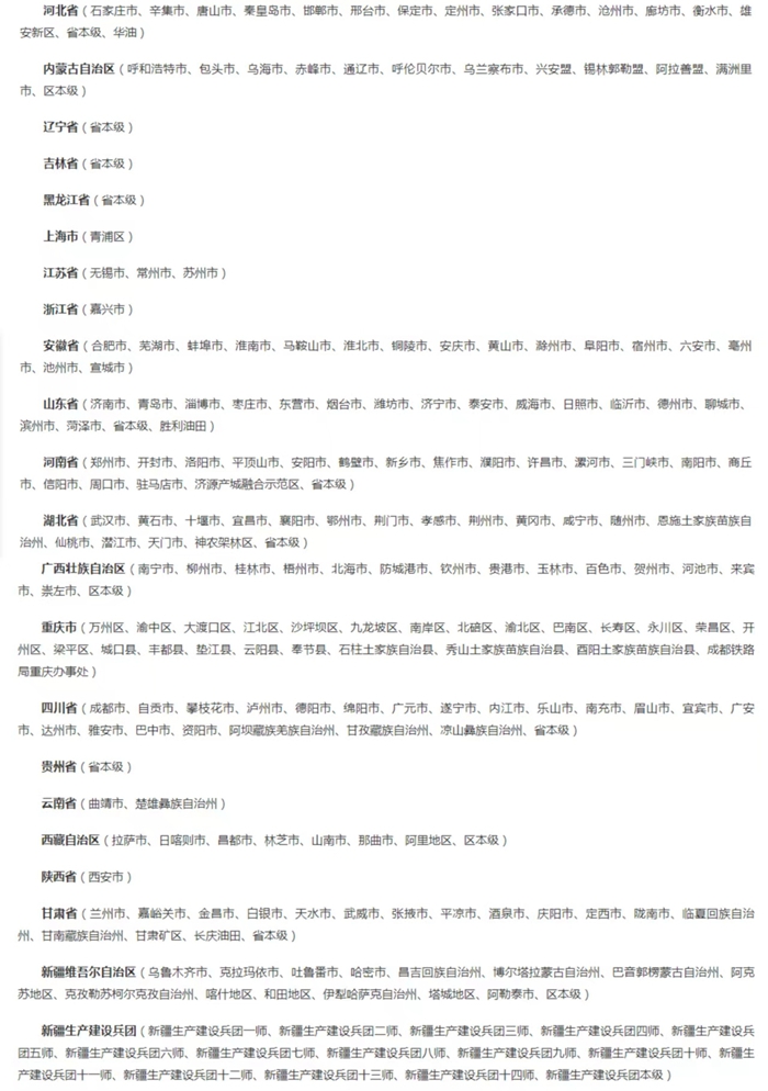 截至5月8日已開通醫(yī)保個賬跨省共濟的統(tǒng)籌區(qū)。（國家醫(yī)保局官網(wǎng)截圖）